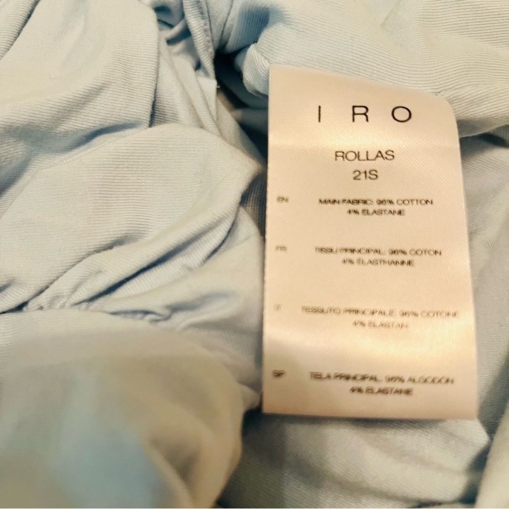 IRO Light Blue Ruched Mini Skirt - Picture 5 of 5